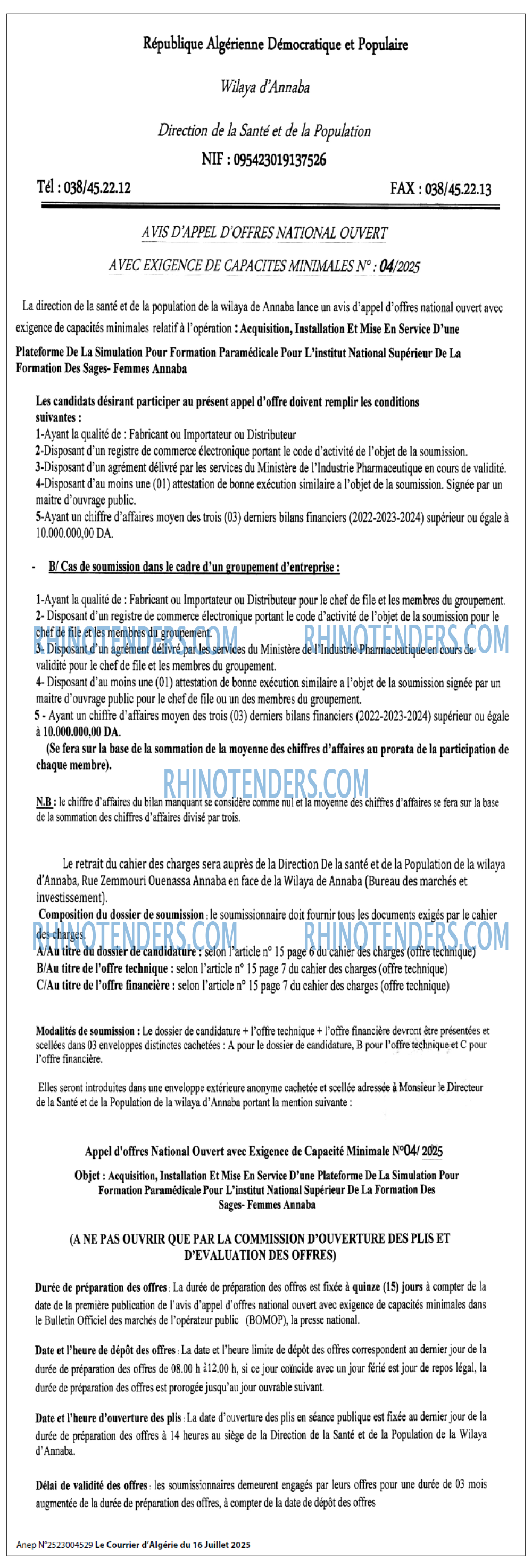 Le Courrier d'Algerie