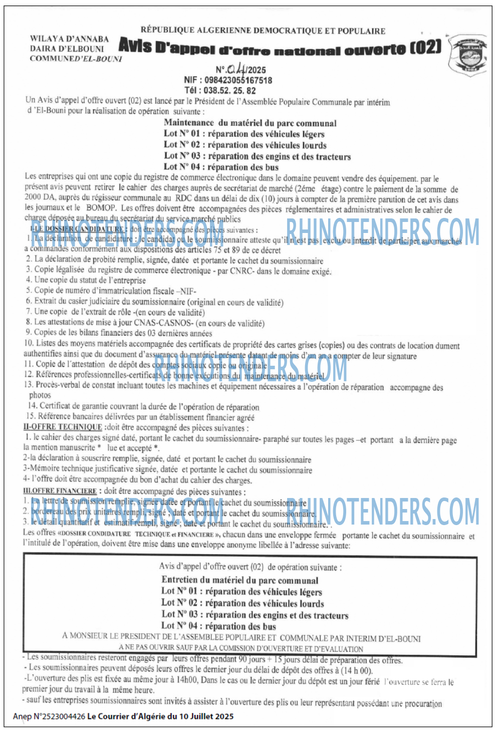 Le Courrier d'Algerie