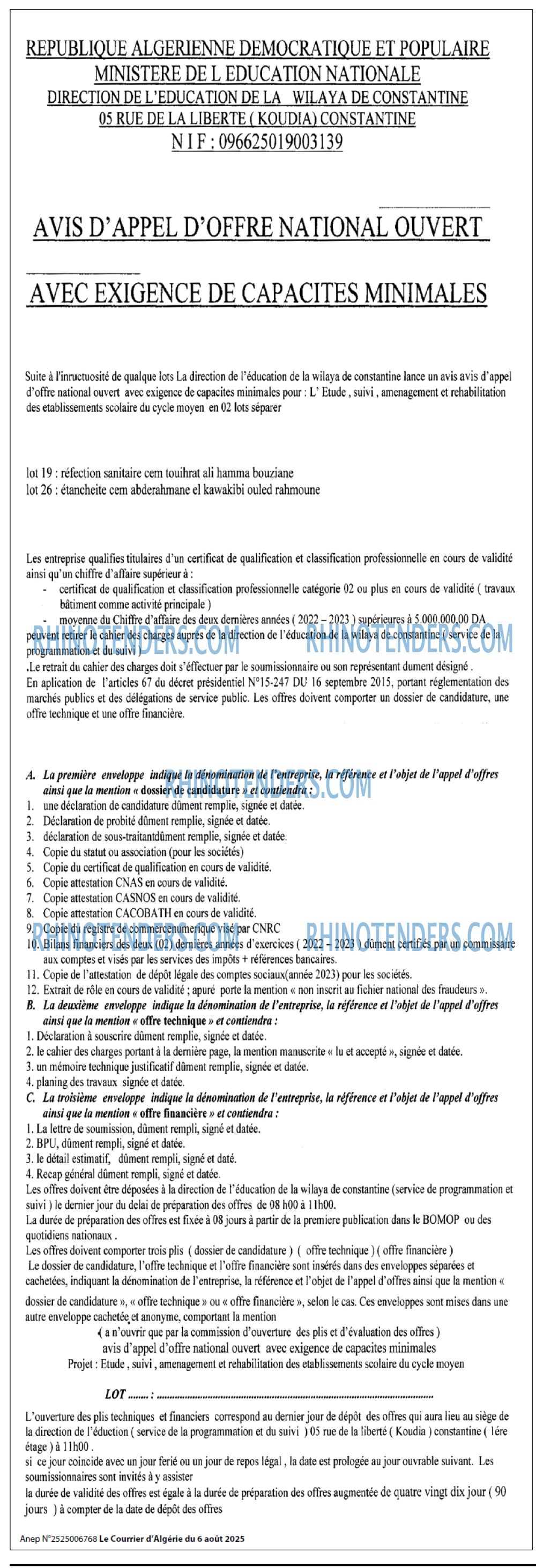 Le Courrier d'Algerie