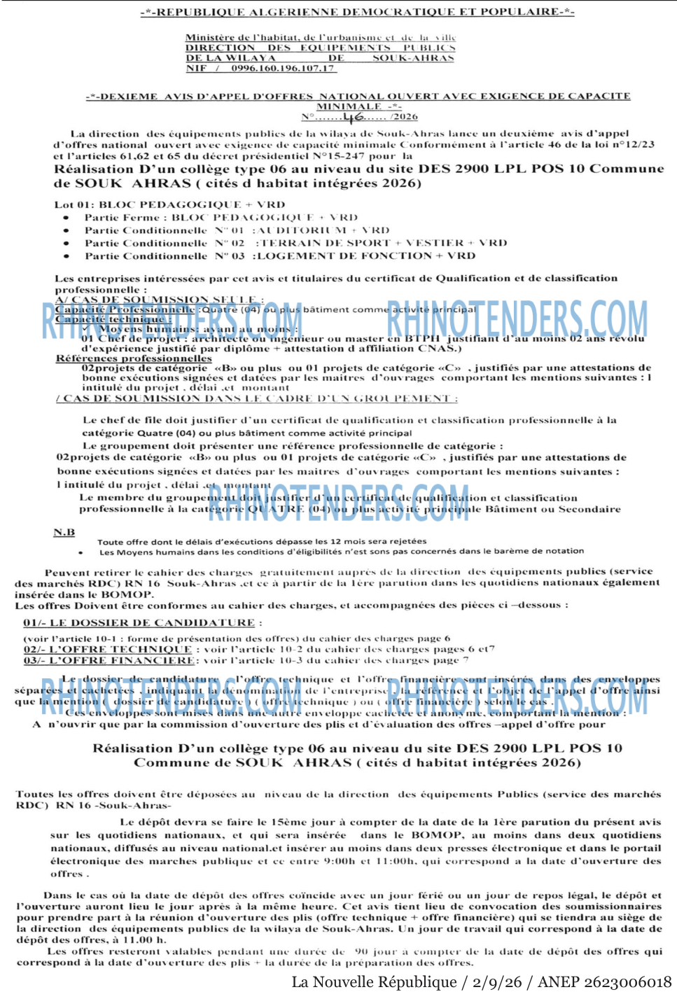 NOUVELLE REPUBLIQUE