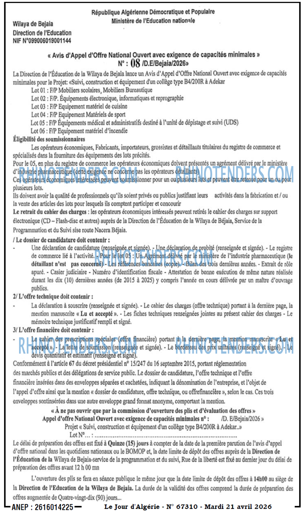 Le Jour d'Algérie