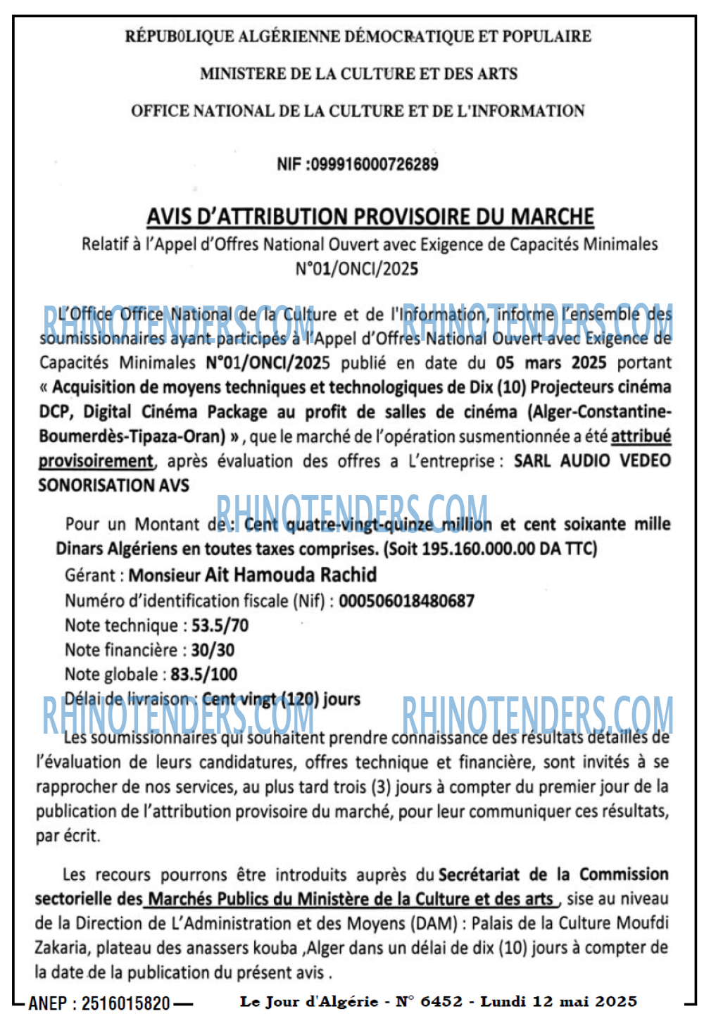 Le Jour d'Algérie