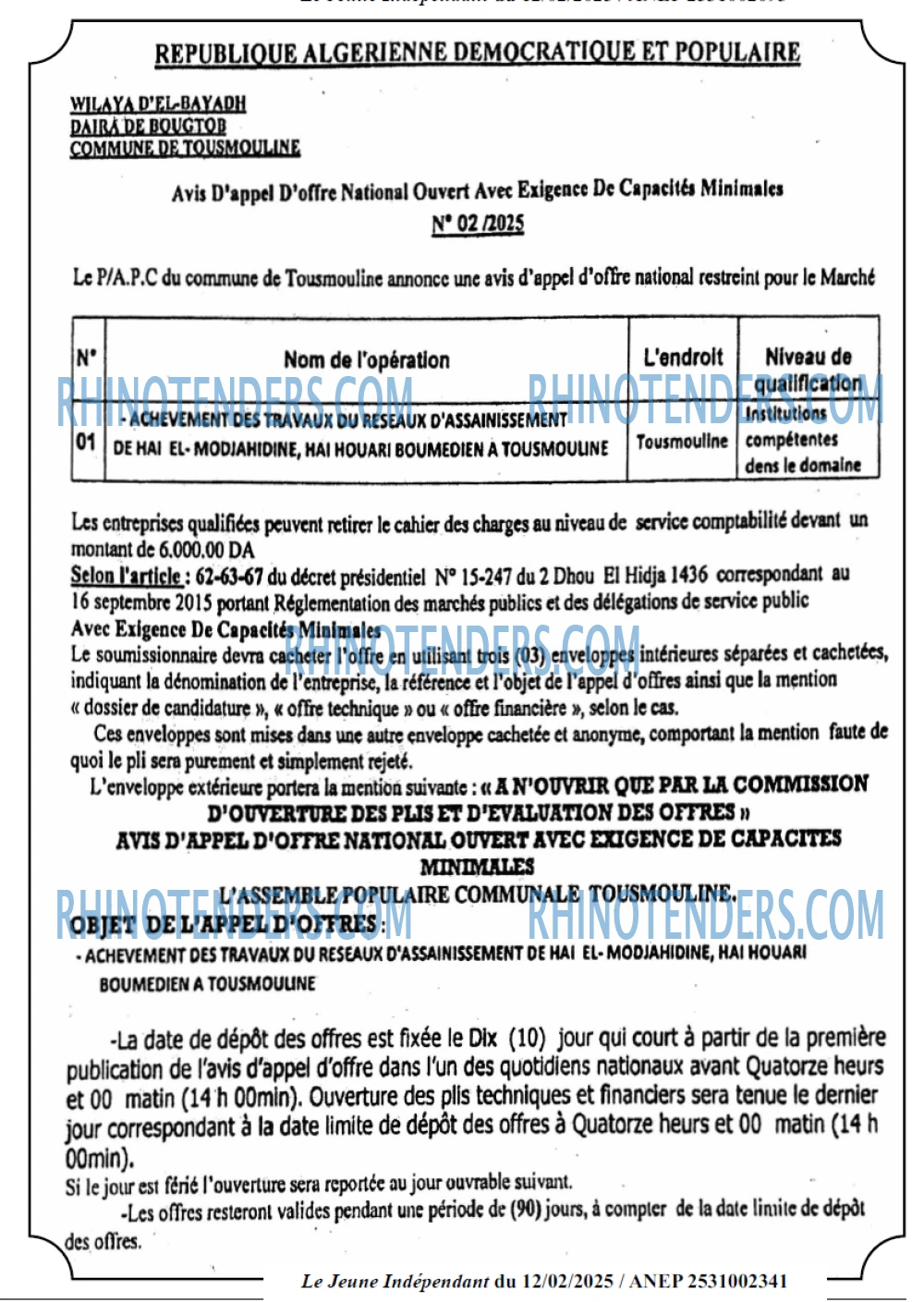 Le jeune indépendant