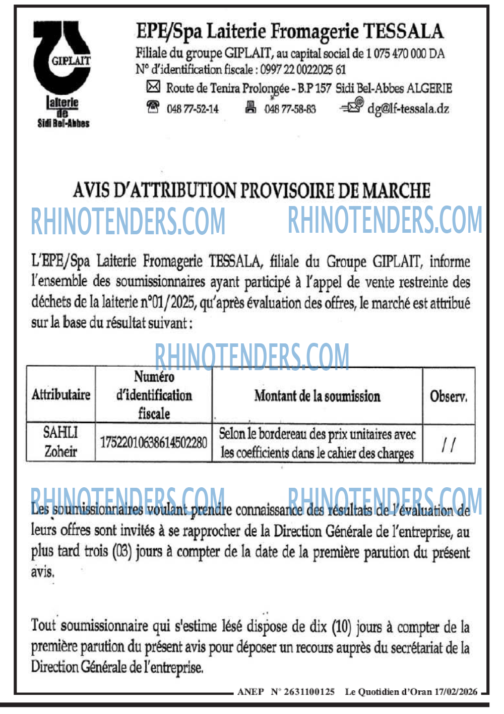 Le Quotidien d'Oran