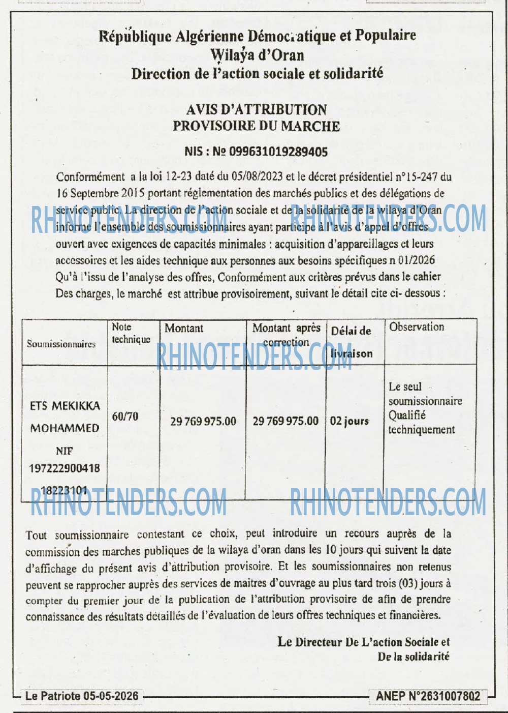 LE PATRIOTE