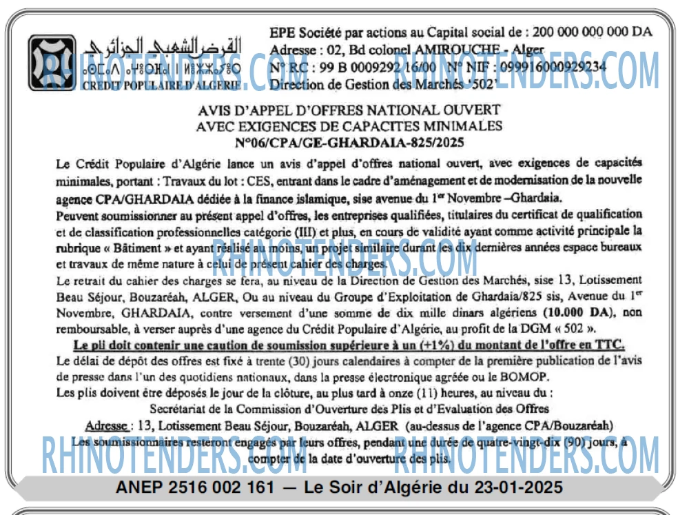 LE SOIR D'ALGERIE