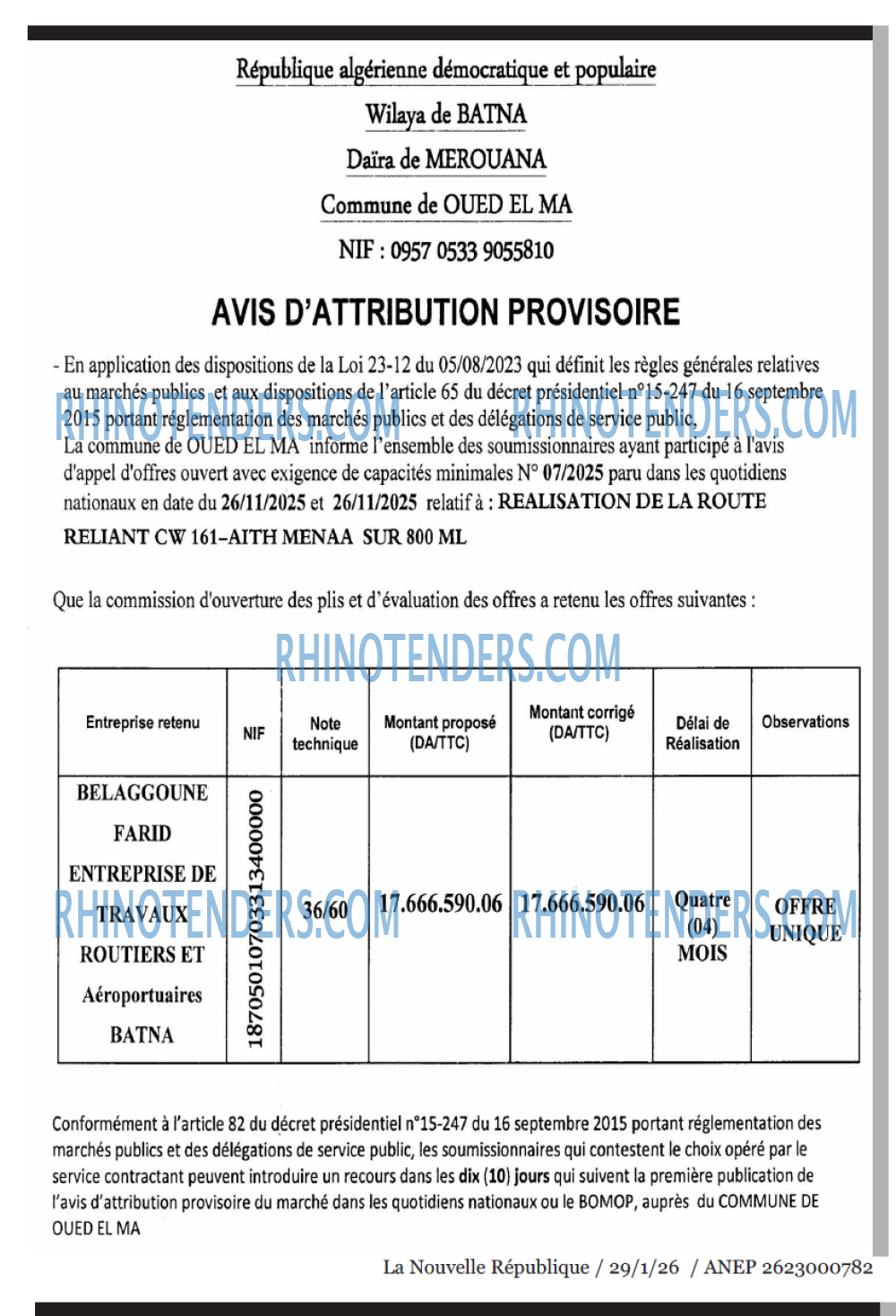 NOUVELLE REPUBLIQUE