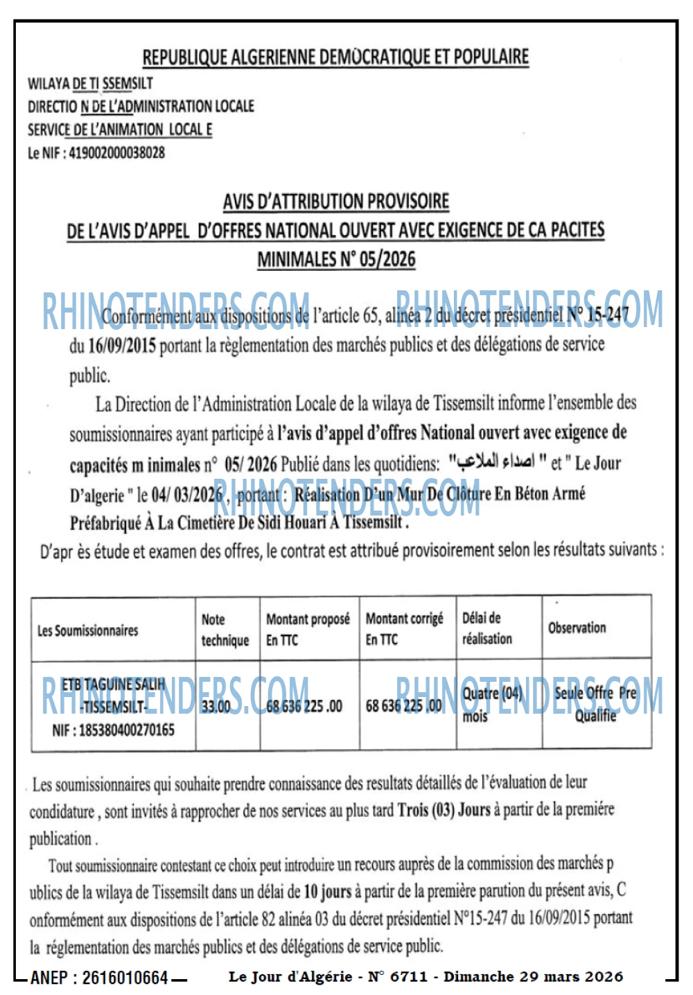 Le Jour d'Algérie