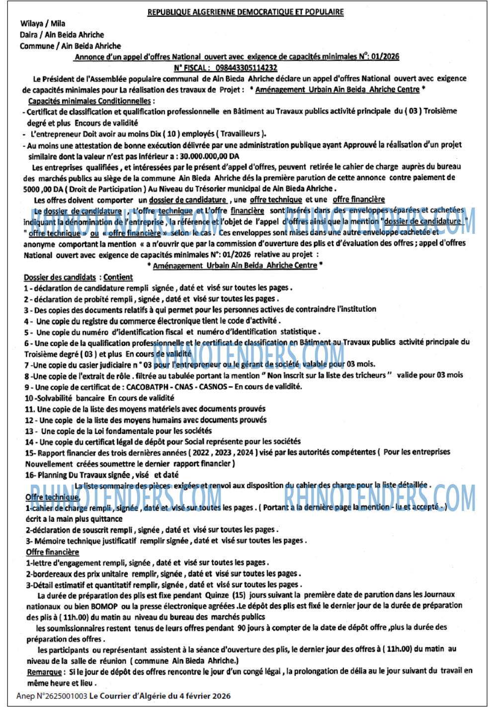 Le Courrier d'Algerie
