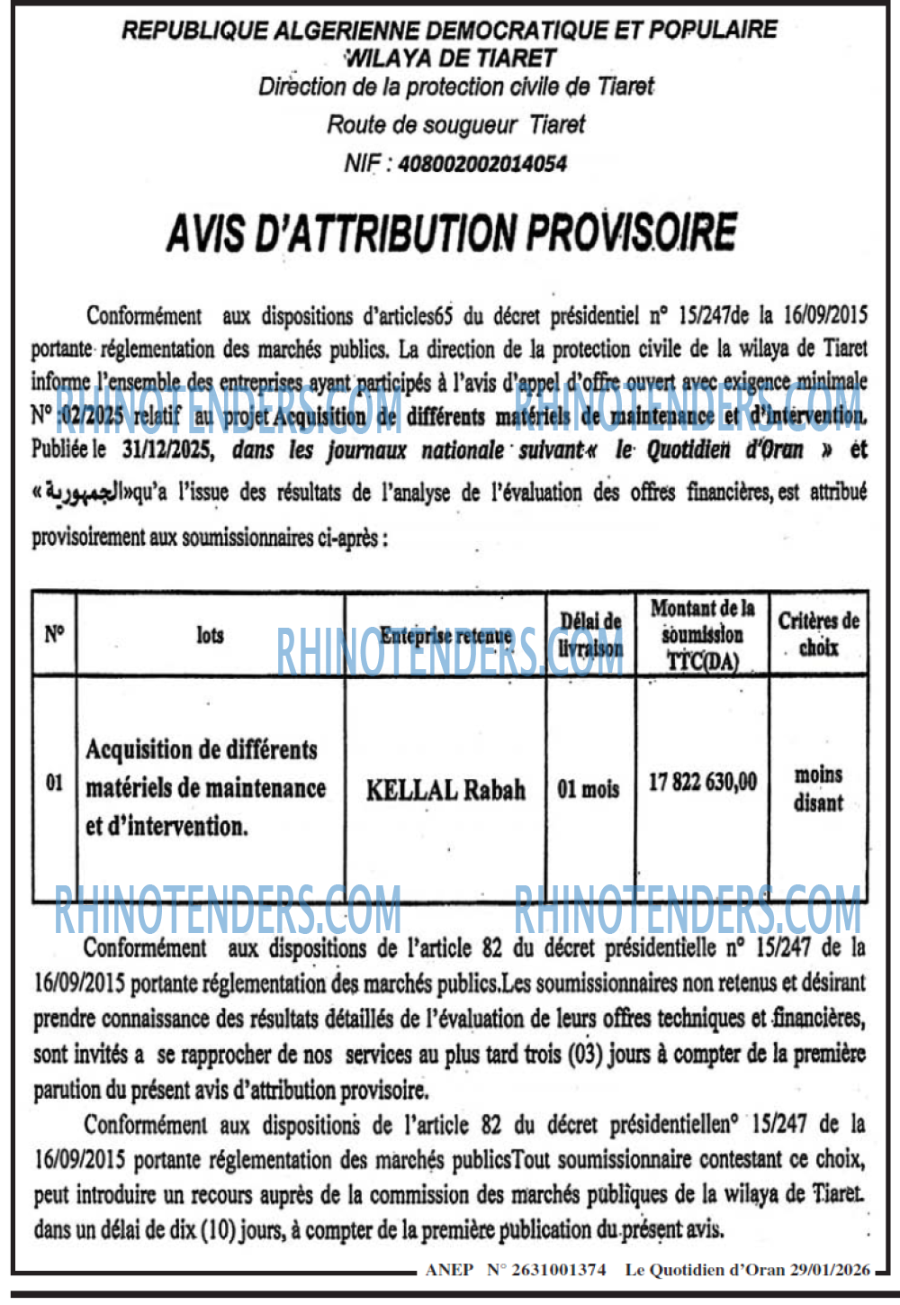 Le Quotidien d'Oran