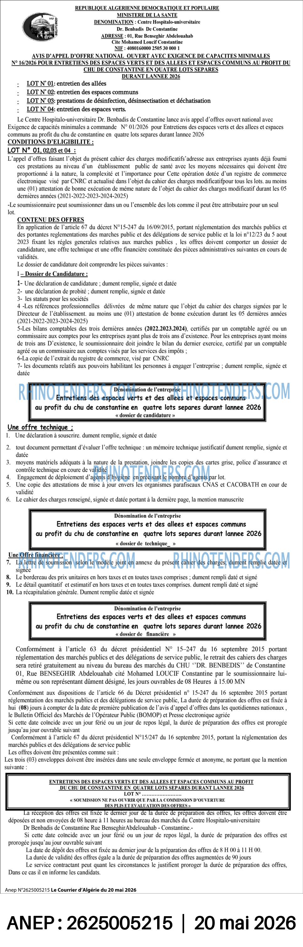 Le Courrier d'Algerie