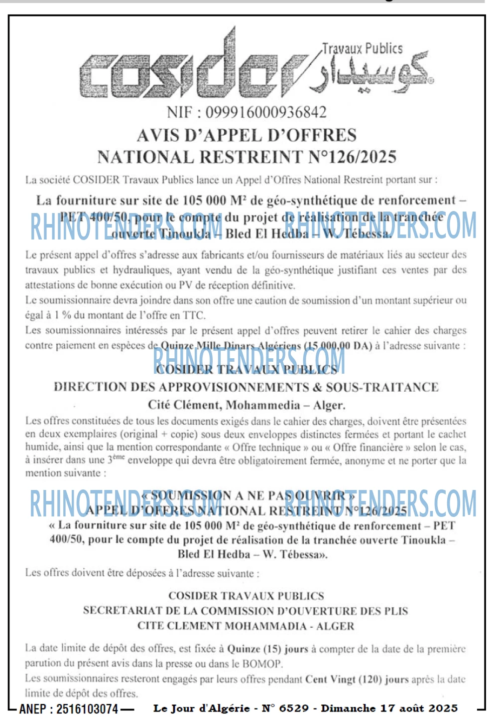 LE SOIR D'ALGERIE
