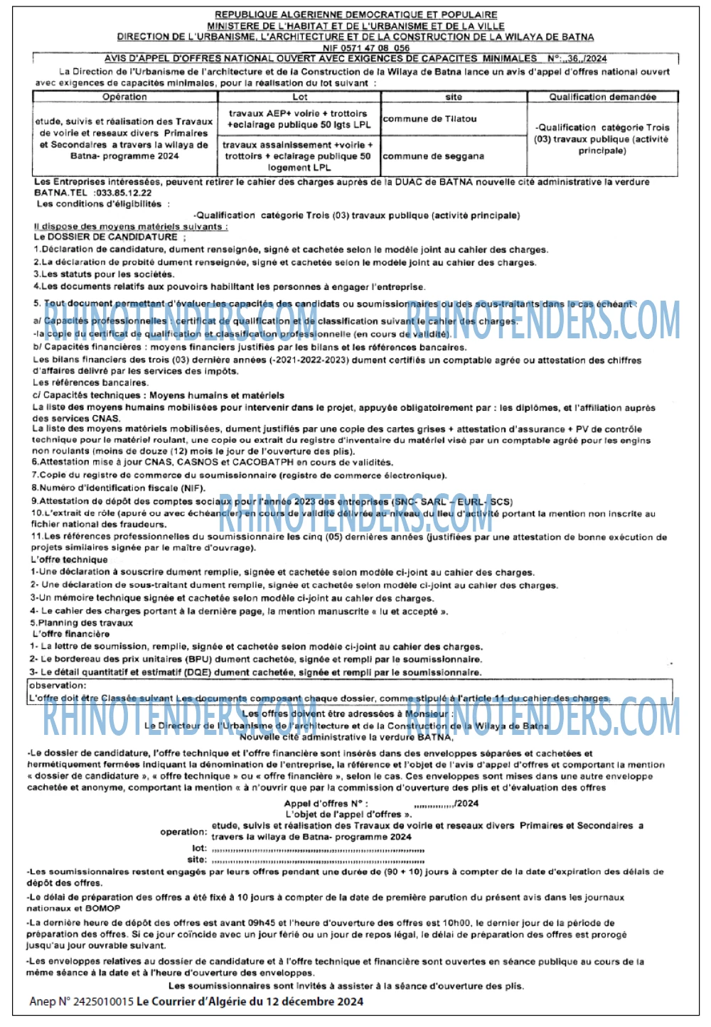Le Courrier d'Algerie