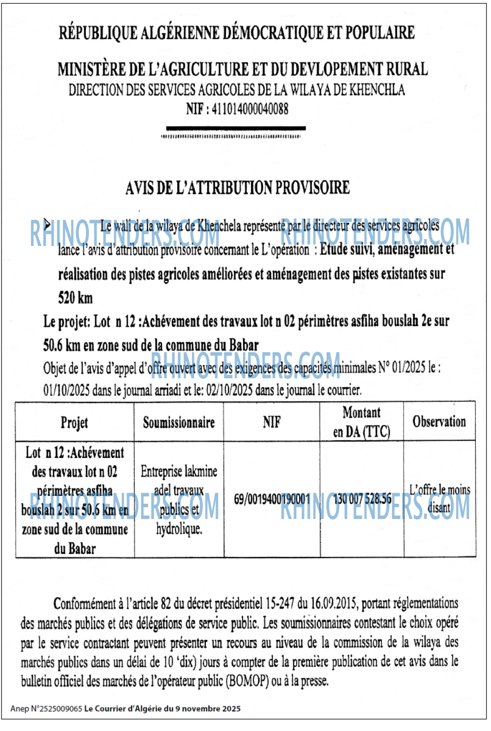 Le Courrier d'Algerie