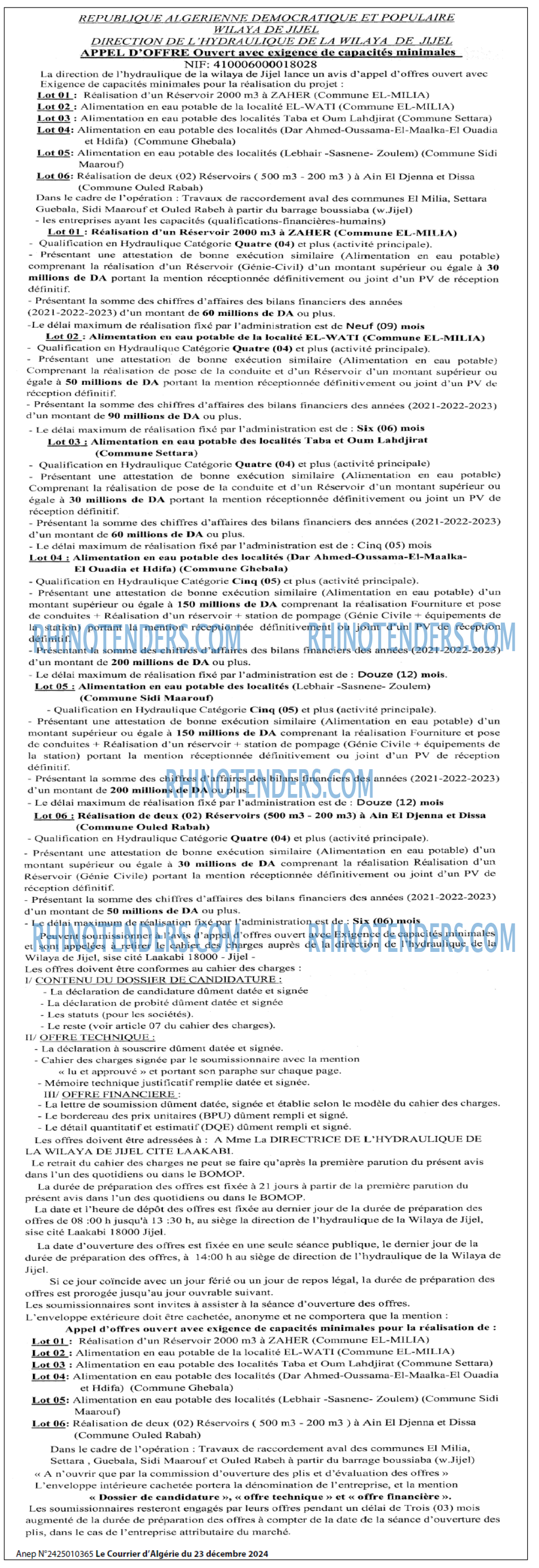Le Courrier d'Algerie