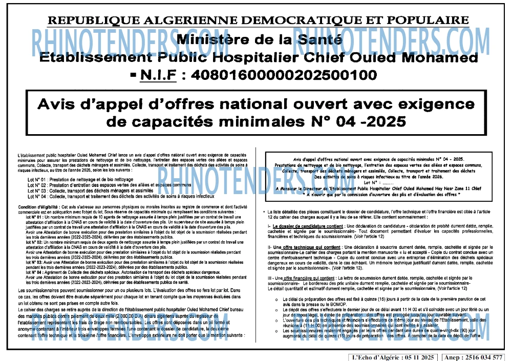 L'ECHO D'ALGERIE