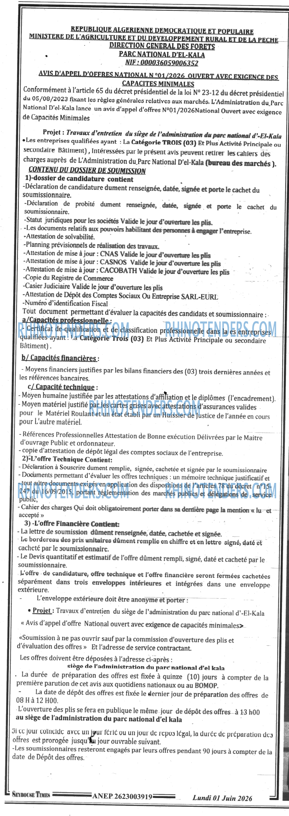 SEYBOUSSE TIMES