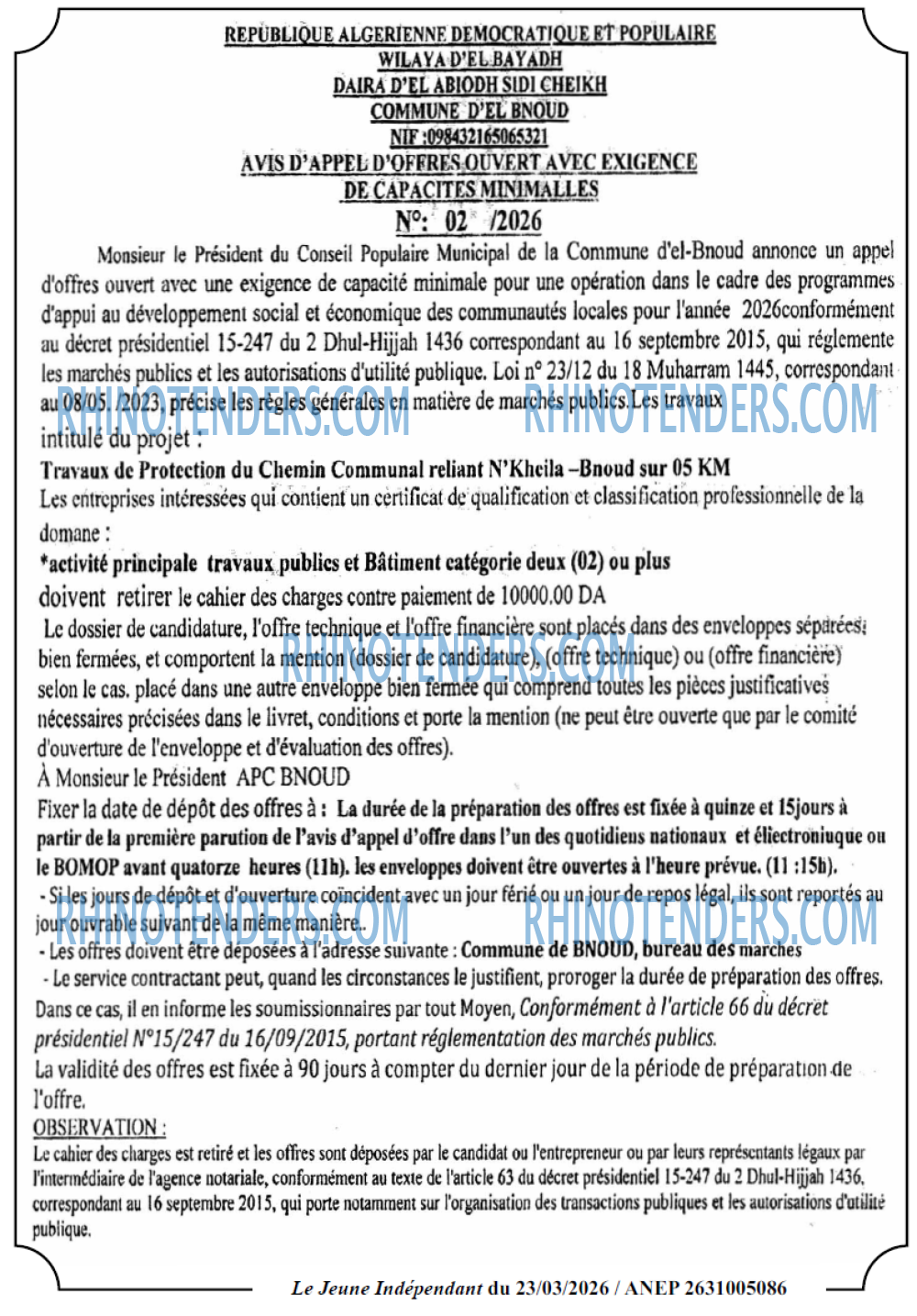 Jeune Independant