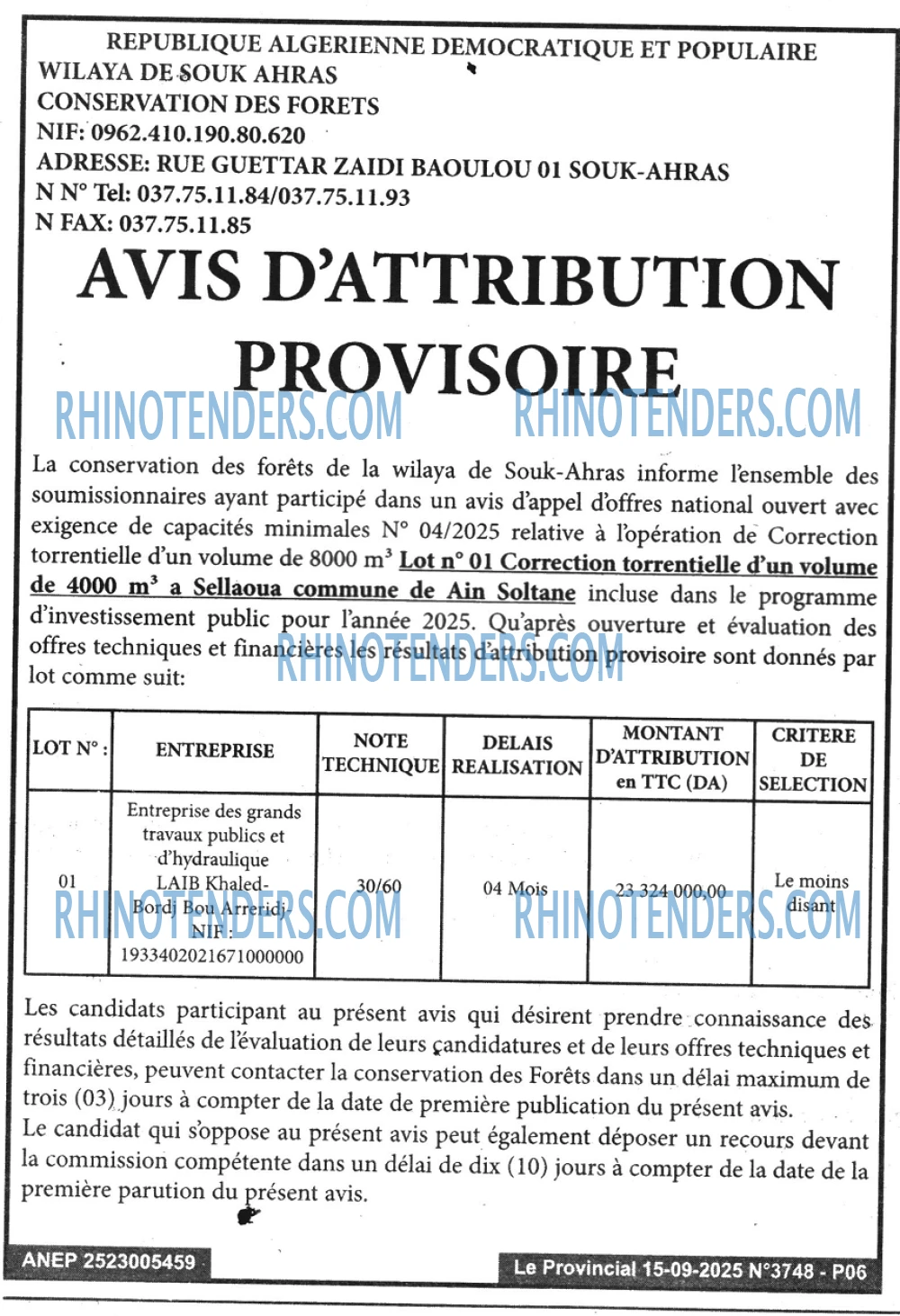 LE PROVINCIAL