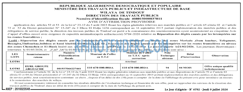 Le Jour d'Algérie