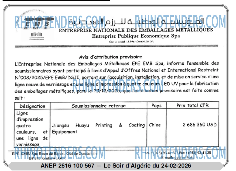 LE SOIR D'ALGERIE