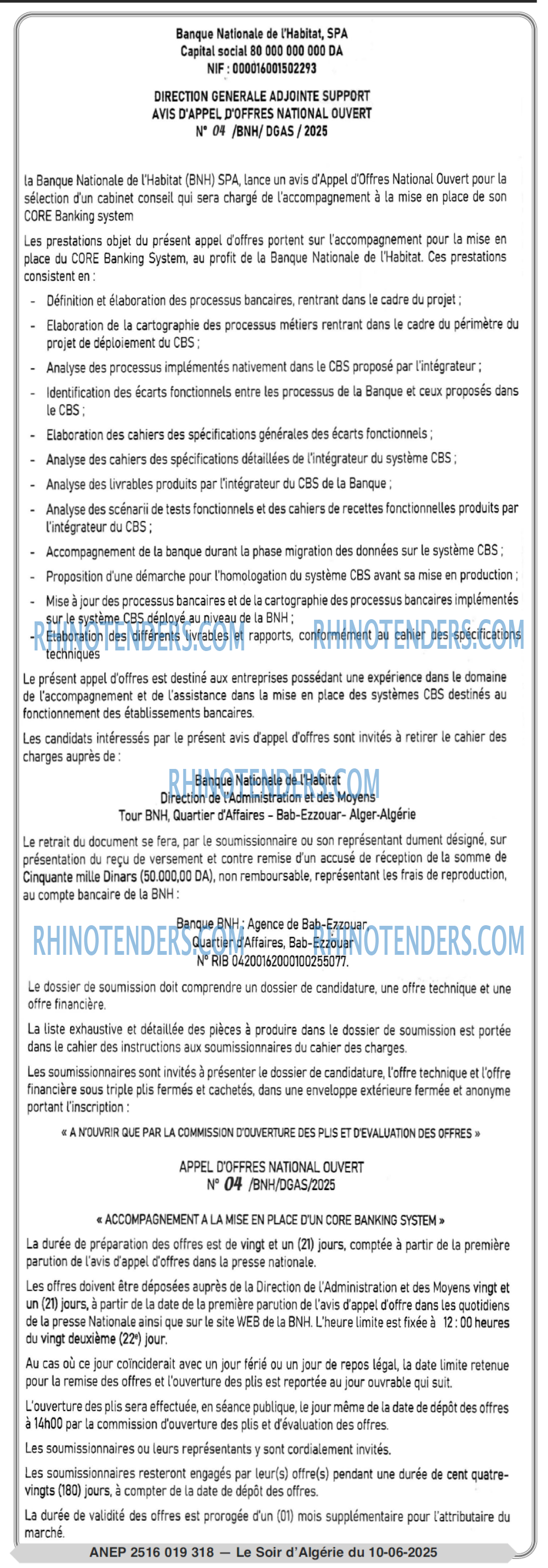 LE SOIR D'ALGERIE