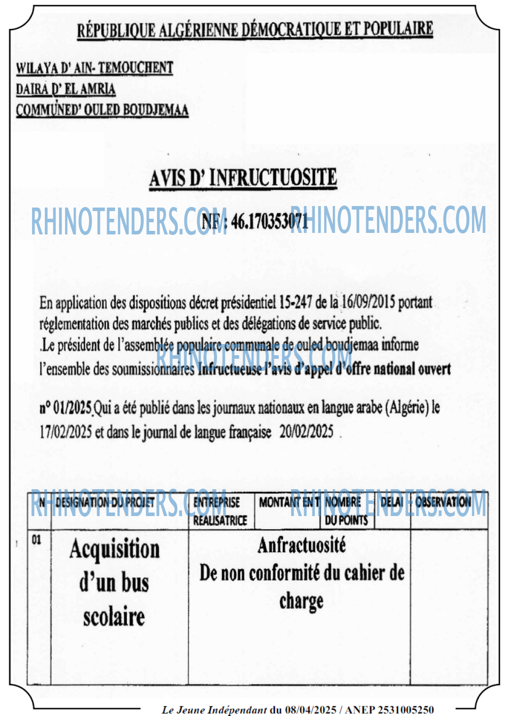 Le jeune indépendant