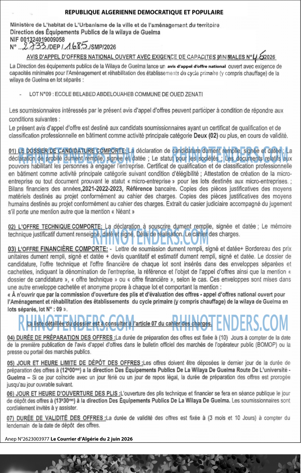 Le Courrier d'Algerie