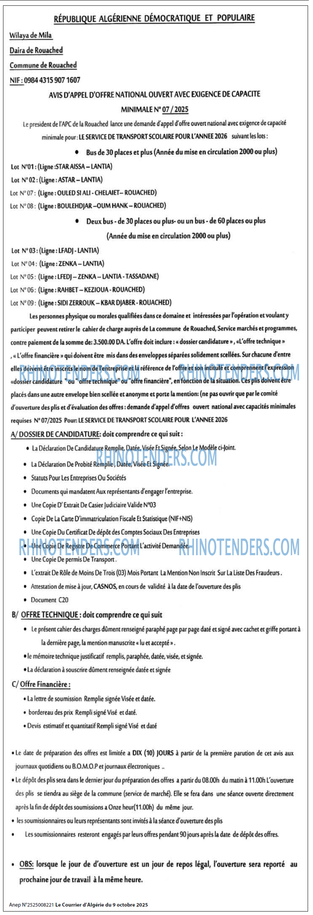 Le Courrier d'Algerie