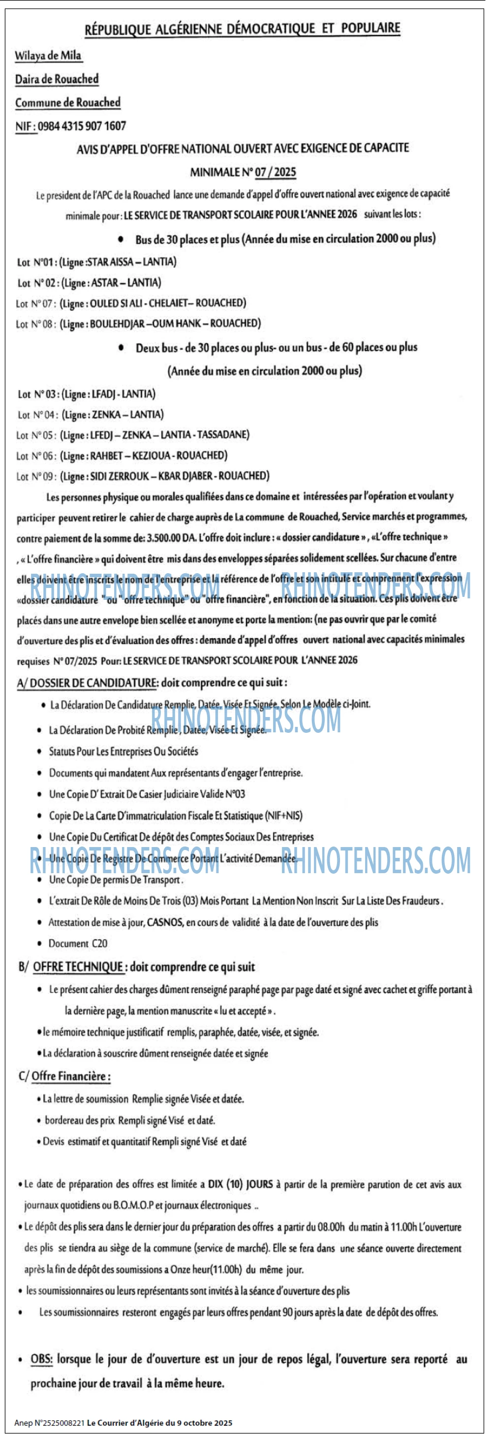 Le Courrier d'Algerie