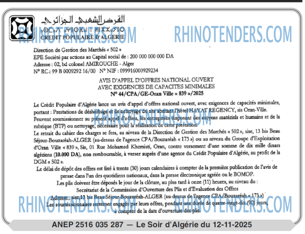 LE SOIR D'ALGERIE