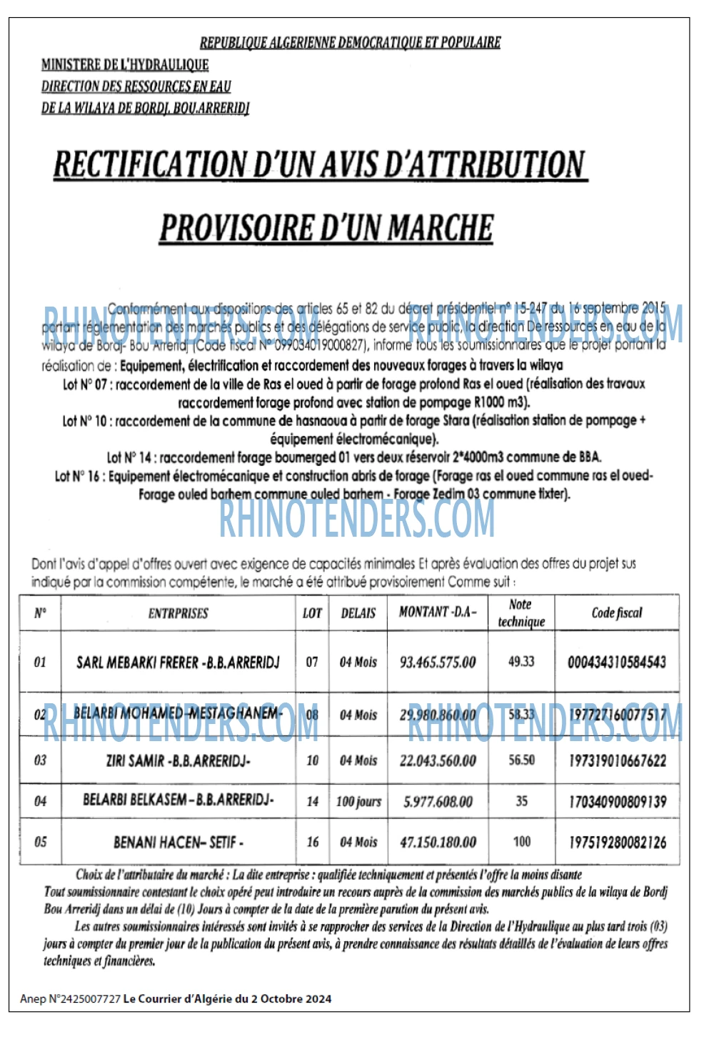 Le Courrier d'Algerie
