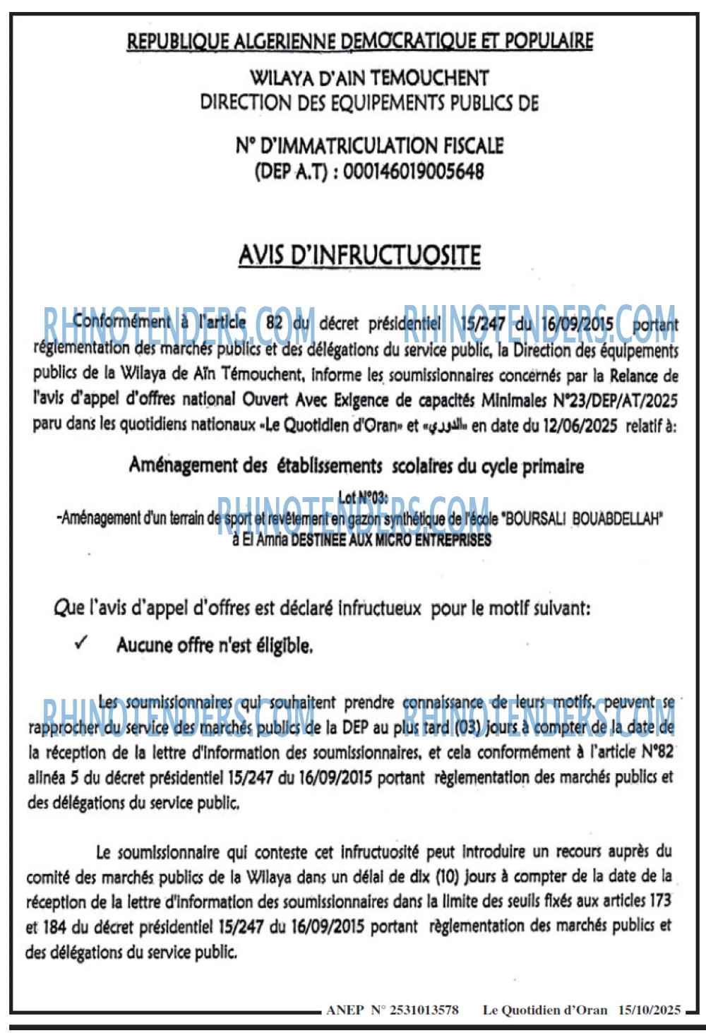 Le Quotidien d'Oran