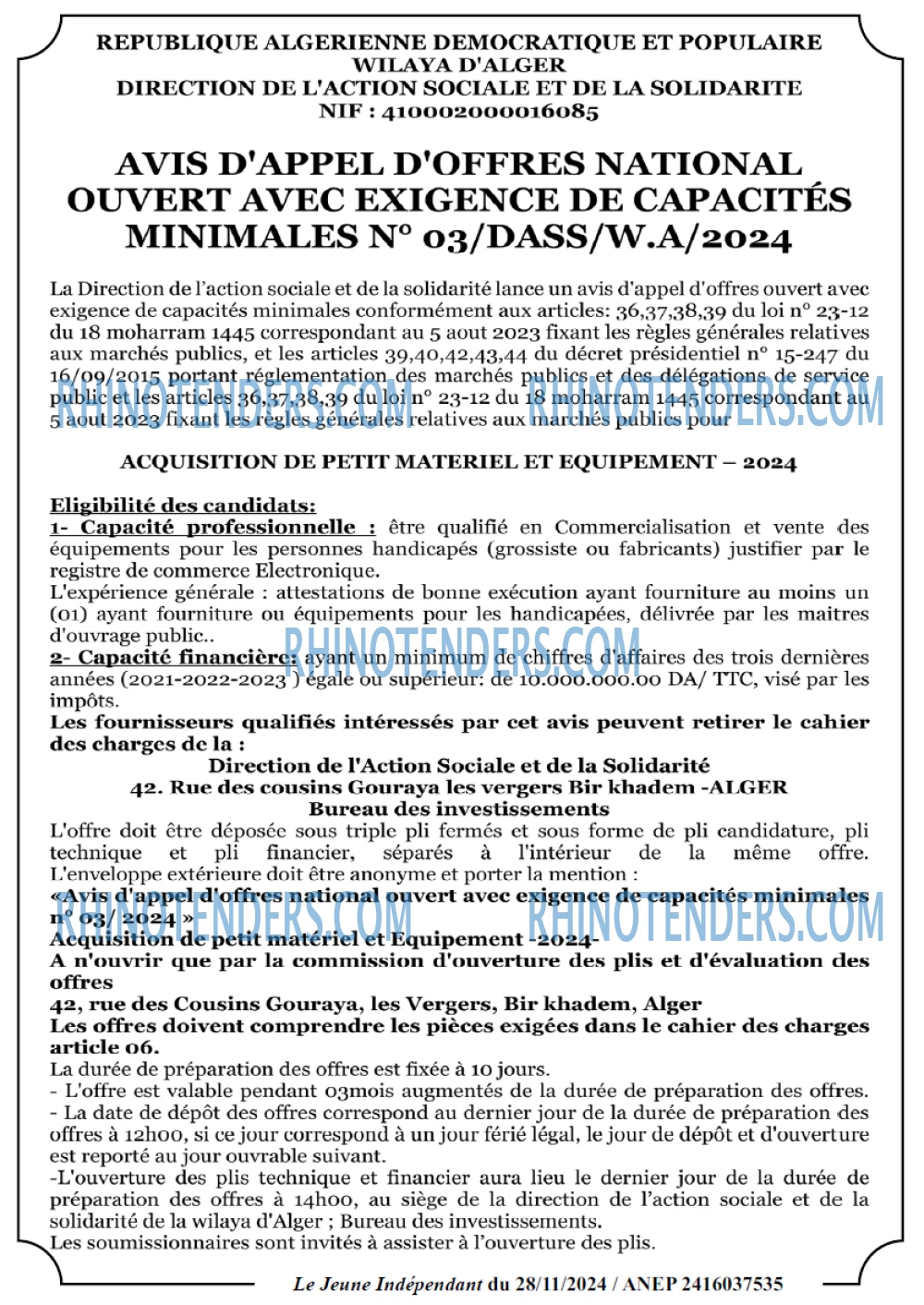 Le jeune indépendant