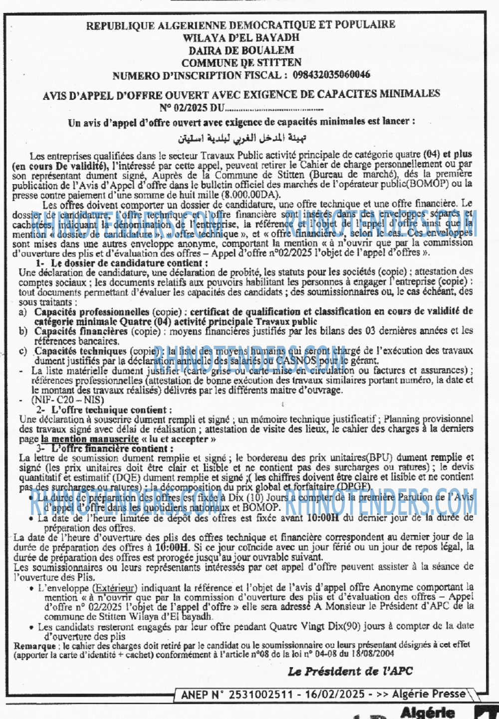 ALGERIE PRESSE