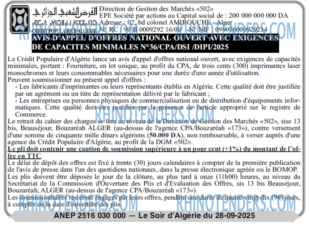 LE SOIR D'ALGERIE