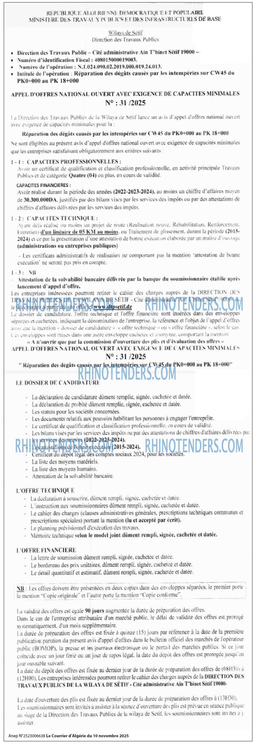 Le Courrier d'Algerie