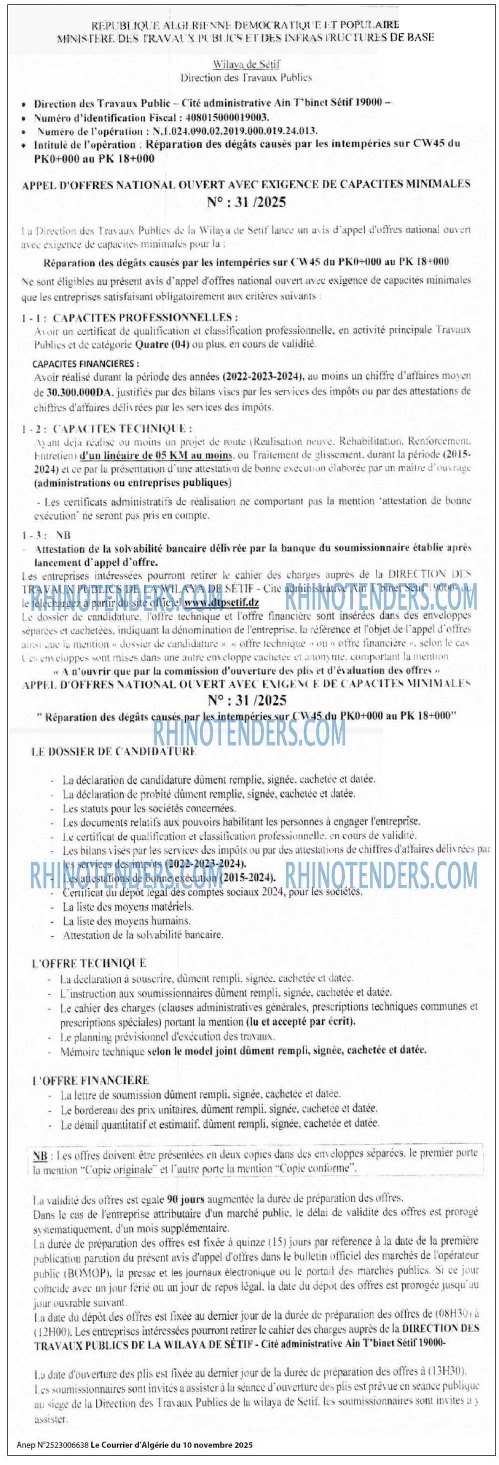 Le Courrier d'Algerie