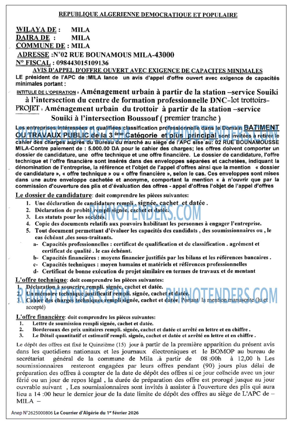 Le Courrier d'Algerie