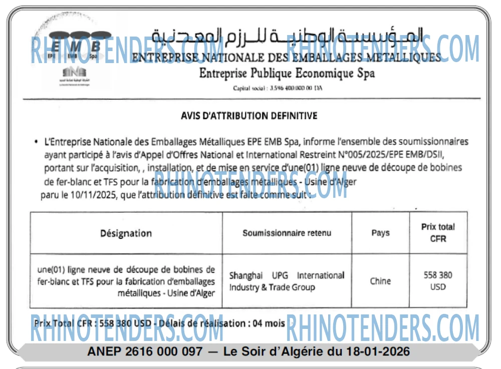 LE SOIR D'ALGERIE