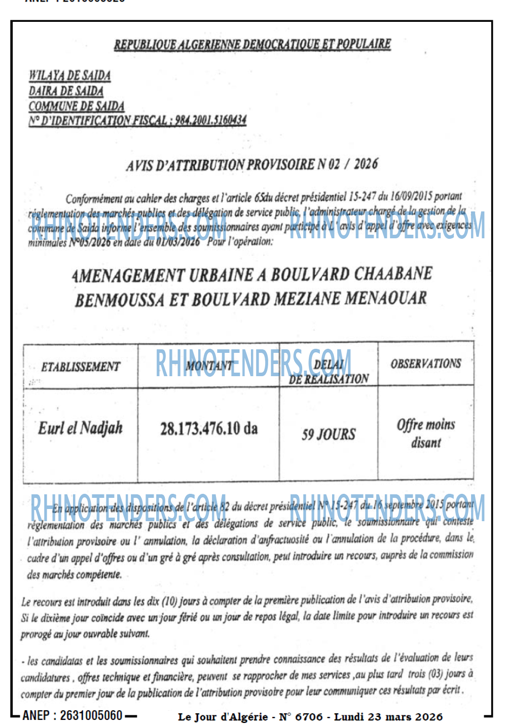 Le Jour d'Algérie