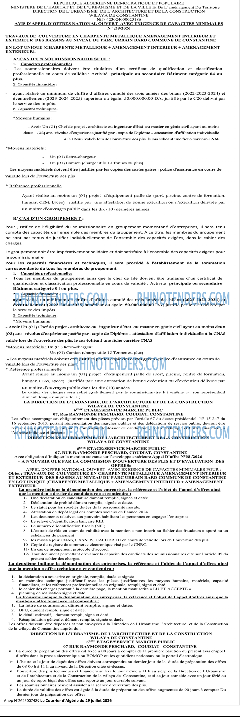 Le Courrier d'Algerie