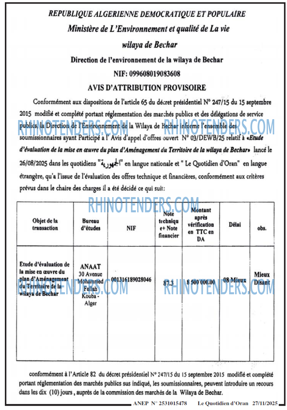 Le Quotidien d'Oran