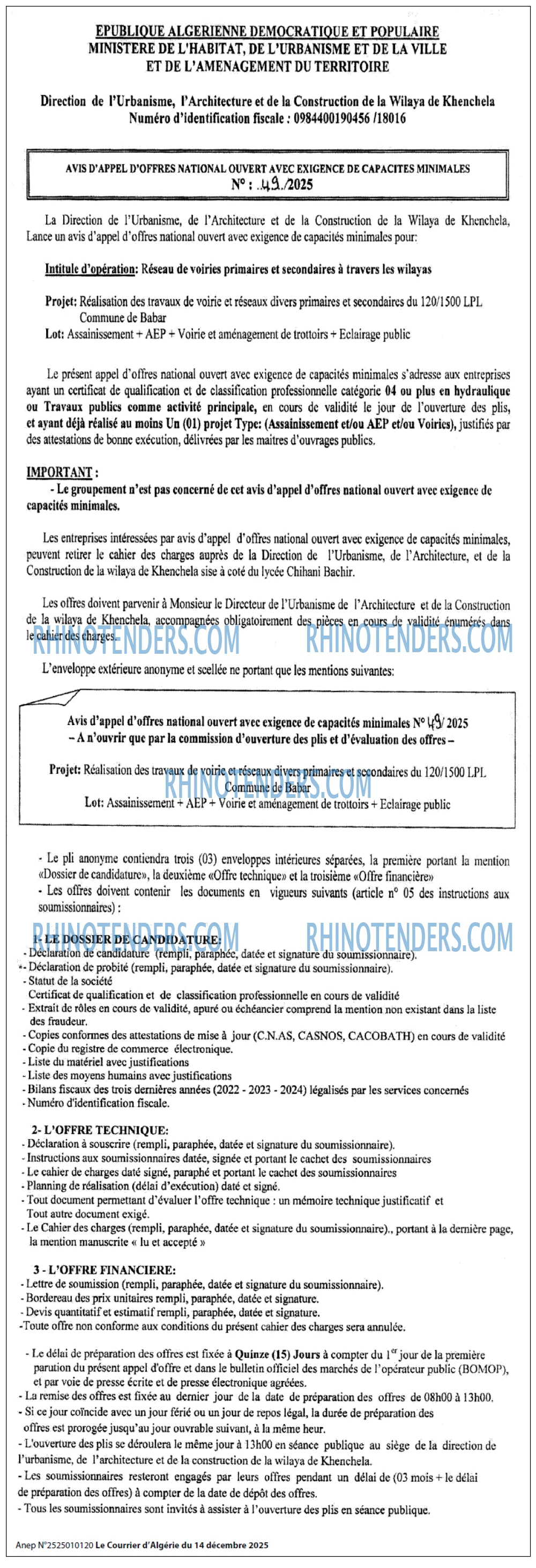 Le Courrier d'Algerie