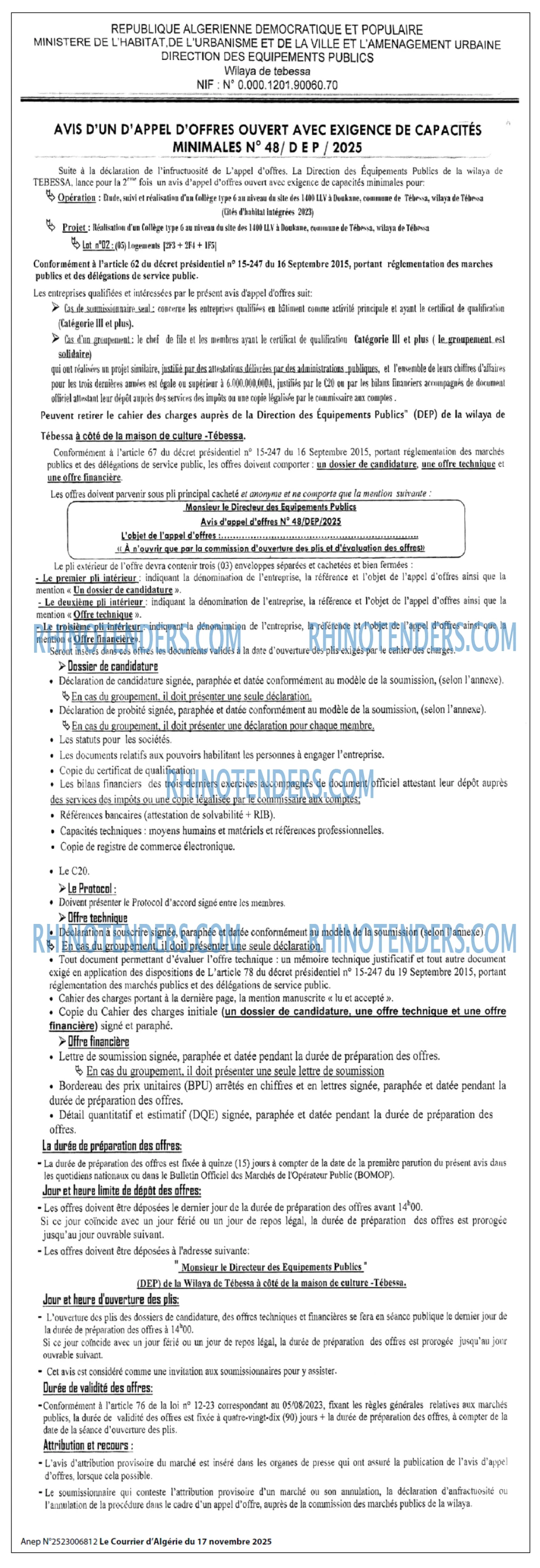 Le Courrier d'Algerie