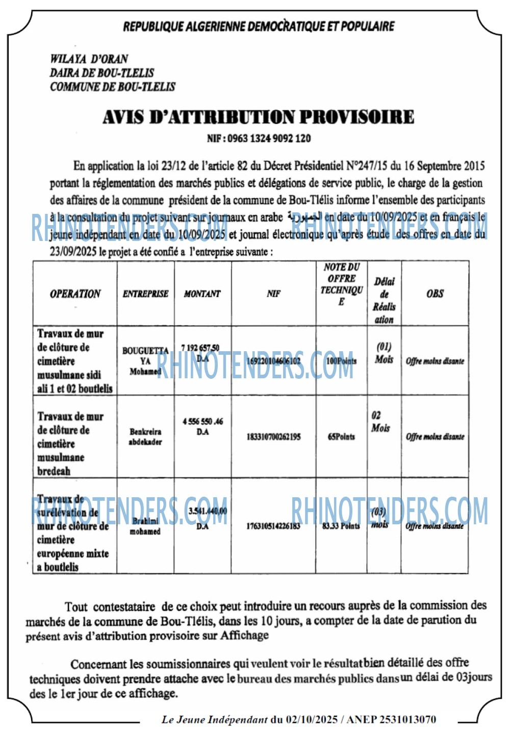 Le jeune indépendant