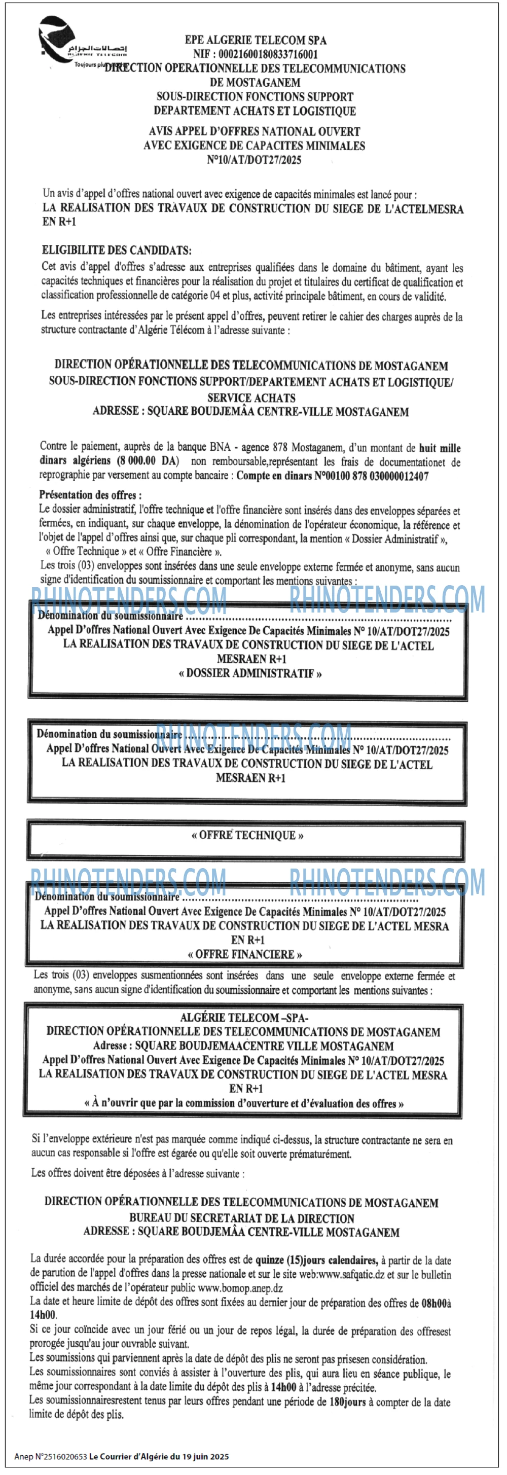 Le Courrier d'Algerie