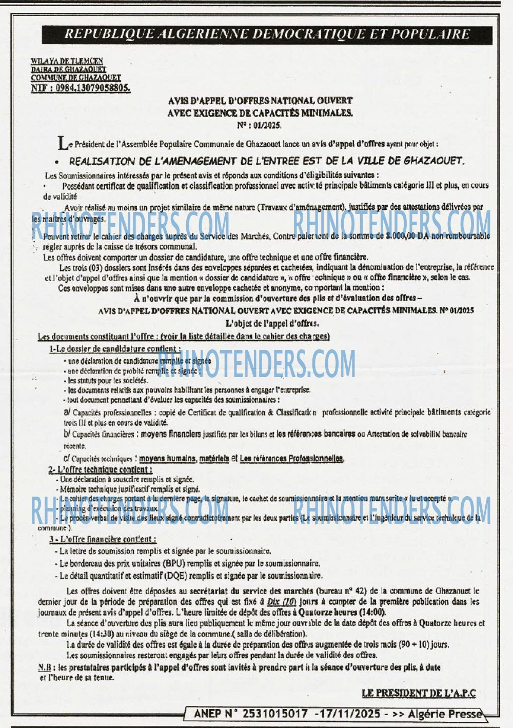 ALGERIE PRESSE