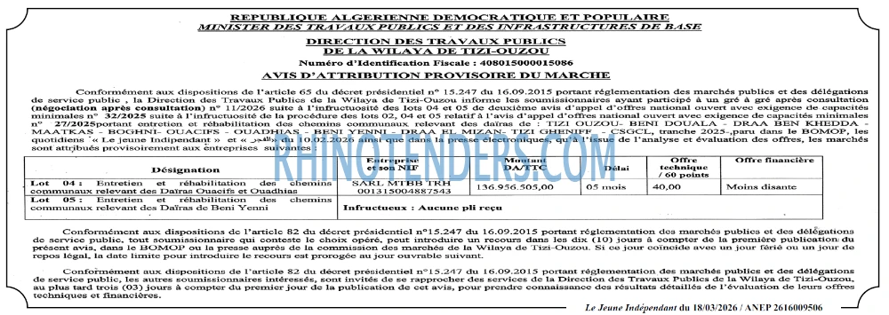 Le jeune indépendant
