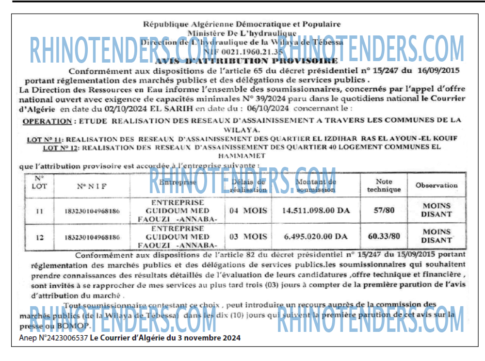 Le Courrier d'Algerie